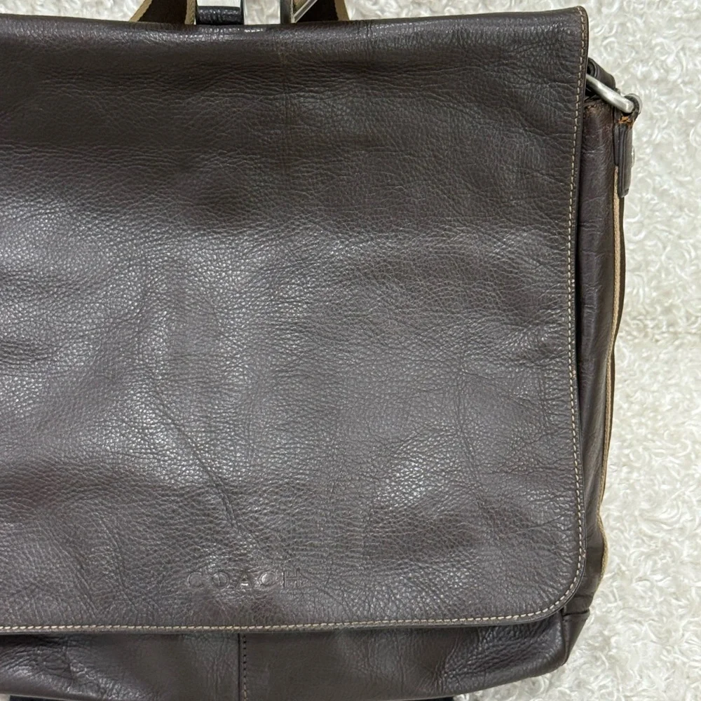 Coach Men's Brown Leather Messenger Bag
